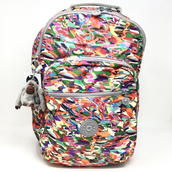 Kipling Seoul Backpack Wavepool Splash - Picture 2 of 4